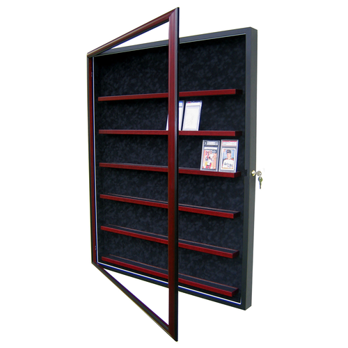 42 Graded Card Custom Hand Crafted Wood Cabinet Display Case