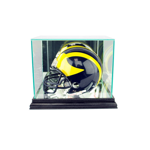 Mini Football Helmet Glass Display Case black