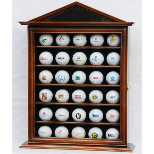 30 Golf Ball Designer Wood Cabinet Display Case