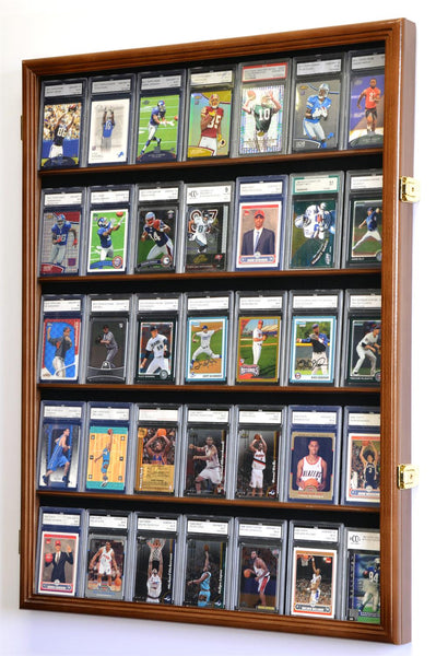 35 Graded/Slabbed Sports Card Display Case Wall Mount Cabinet - Memorabilia Displays 35 Graded/Slabbed Sports Card Display Case Wall Mount Cabinet - Memorabilia Displays
