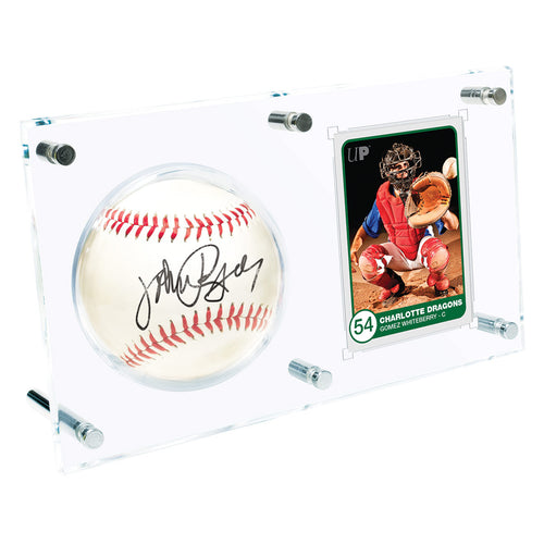 Clear Baseball Ball & Card Flip Display by Ultra Pro