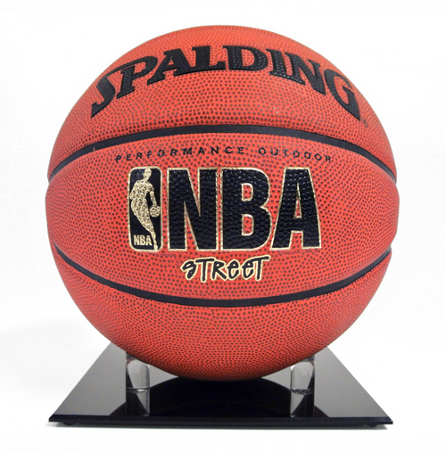 Basketball/Football Stand Acrylic Black Base Two Pack