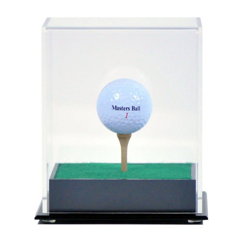 Golf Ball Display Case with Synthetic Grass