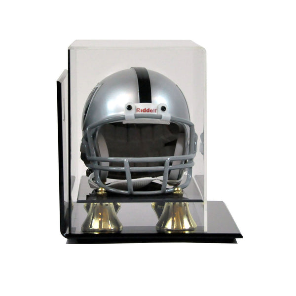 floating mini football helmet Mini Football Helmet Premium Display Case Wall Mountable