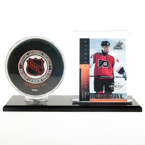 Acrylic Hockey Puck And Card Holder Hockey Display Cases