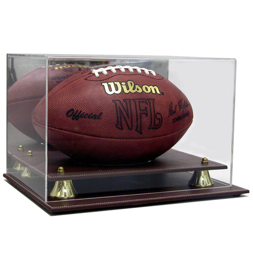 Executive Leather Acrylic Football Display Case