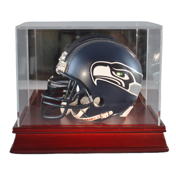 Hickory mini football helmet display case : r/woodworking