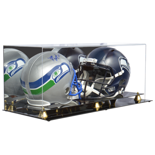 Double Full Size Football Helmet Premium Display Case