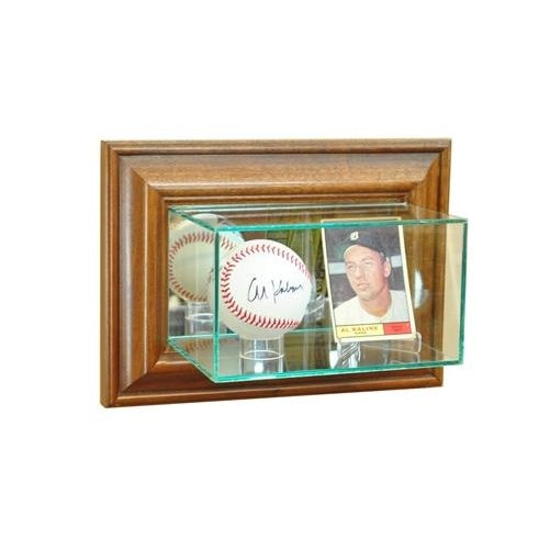 Wall Mounted Single Card and Baseball Glass Display Case | Ships Free - Memorabilia Displays Wall Mounted Single Card and Baseball Glass Display Case | Ships Free - Memorabilia Displays