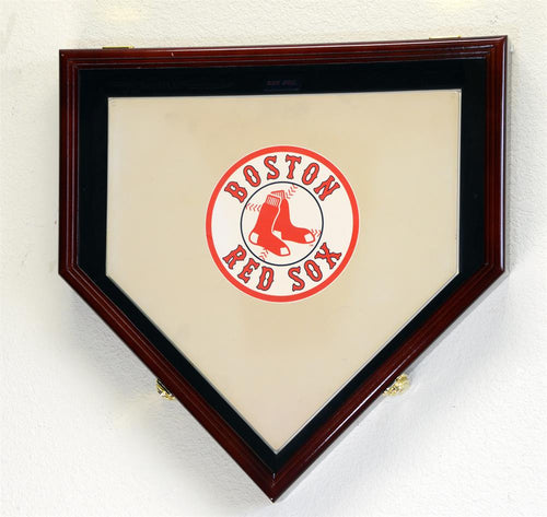 Baseball Home Plate Wood Cabinet Display Case