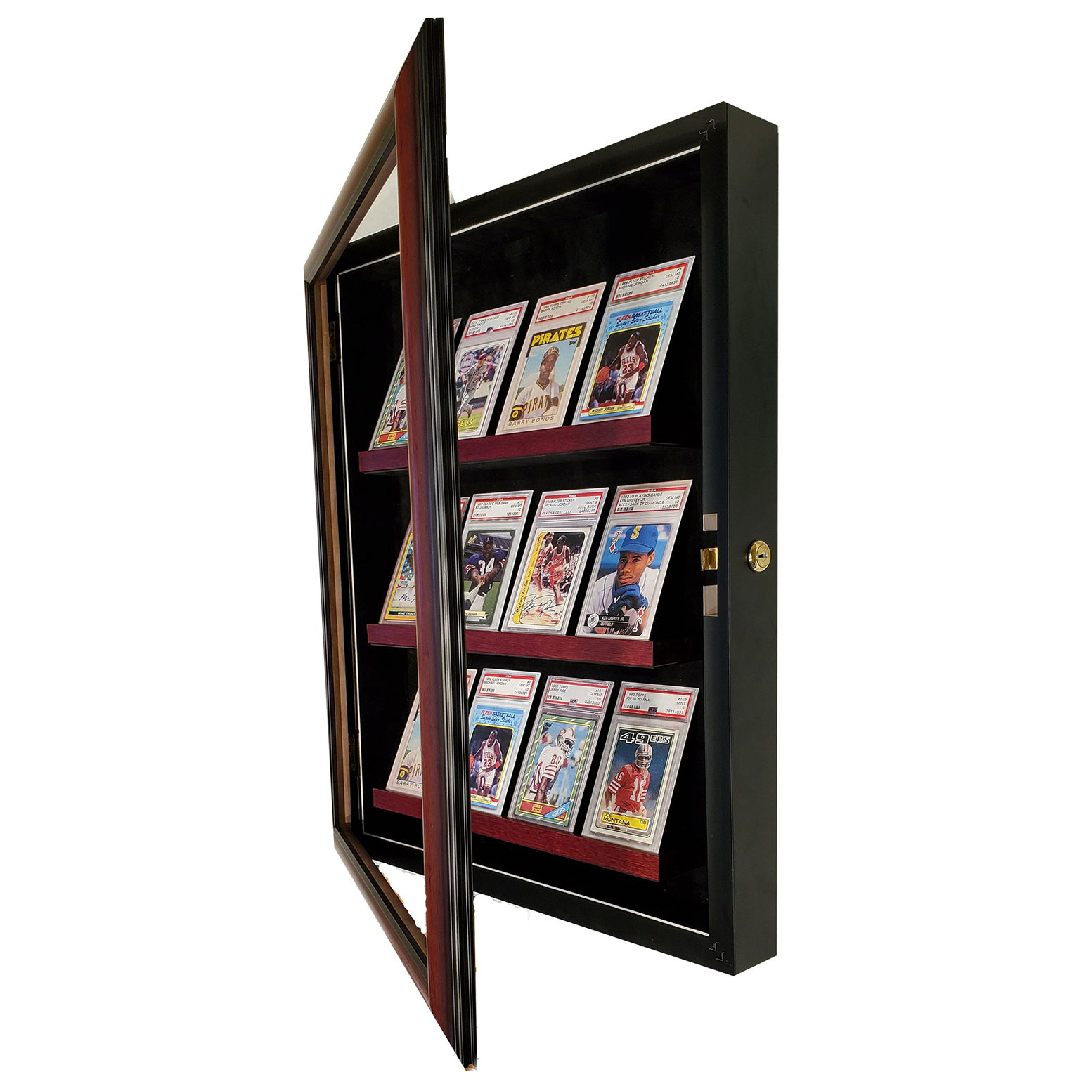 custom graded cards Graded Card Desktop Shelf Display Robeck Custom Displays