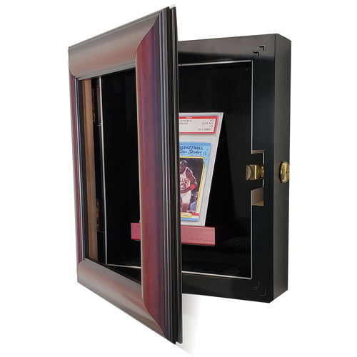 1 Graded Card Custom Hand Crafted Wood Cabinet Display Case