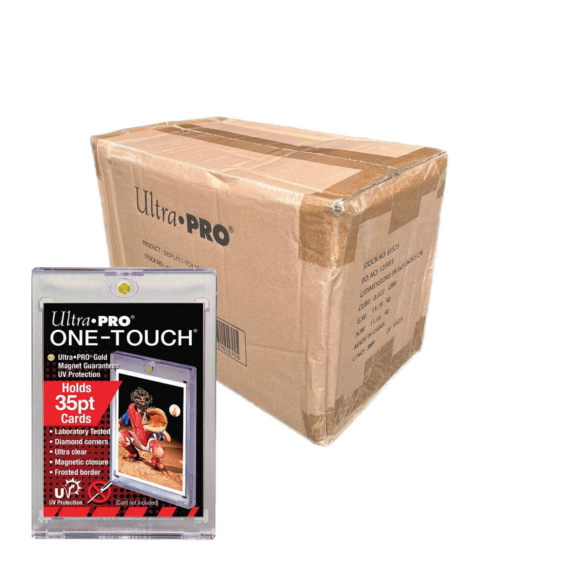Ultra Pro One-Touch Card Holder 35pt Clear UV Protection - Case of 200