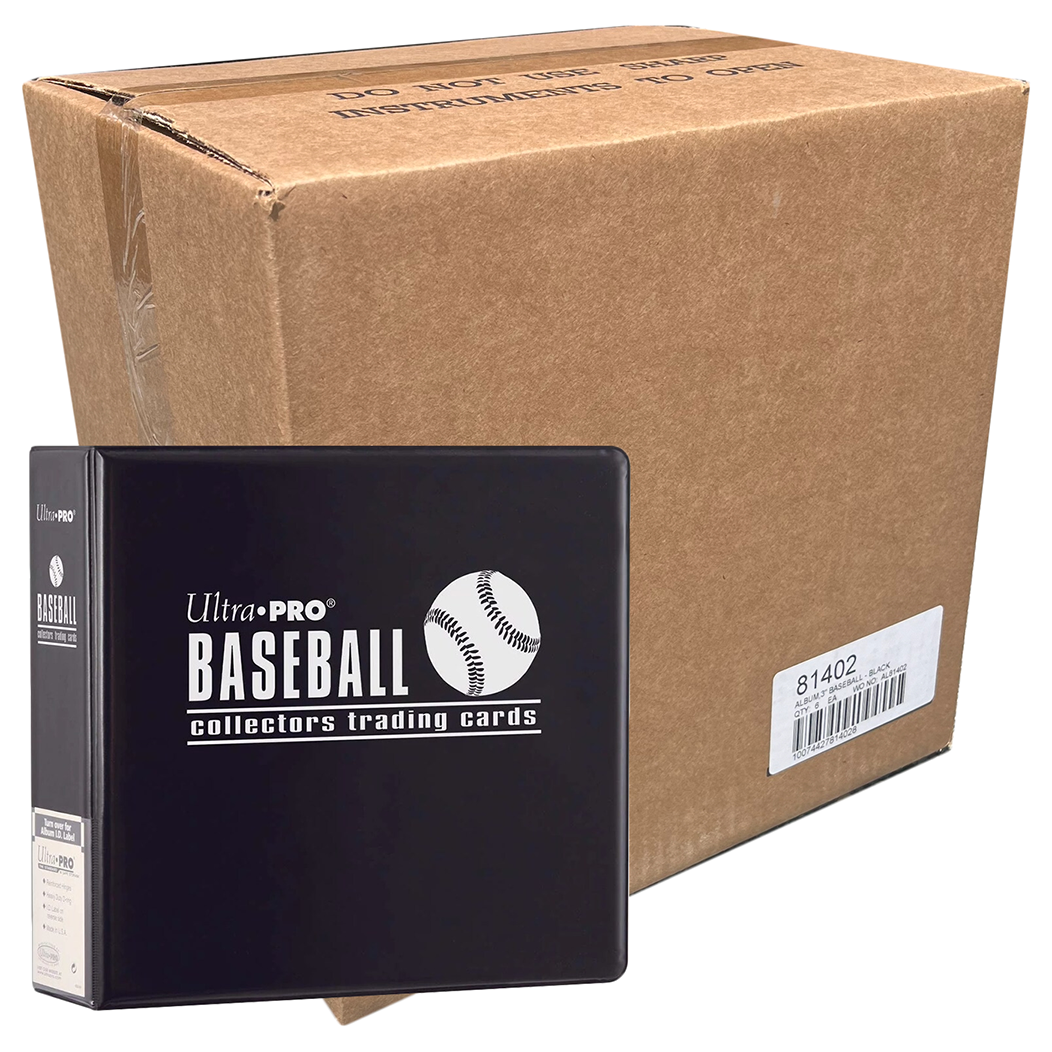 Ultra Pro Black 3" Baseball Trading Card Album - Case of 6 - Memorabilia Displays Ultra Pro Black 3" Baseball Trading Card Album - Case of 6 - Memorabilia Displays