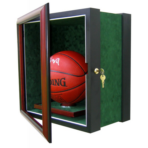 Basketball Custom Hand Crafted Wood Cabinet Display Case