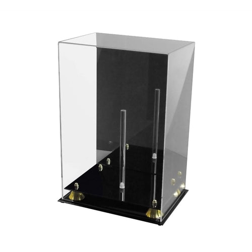 Boxing Glove Acrylic Display Case with Mirror Back and Gold Risers