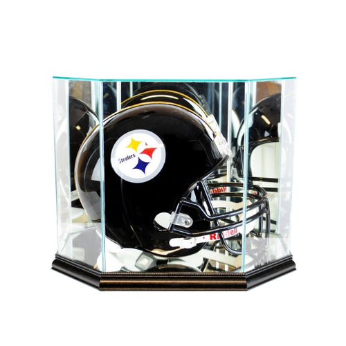 Football Helmet Octagon Display Case Black
