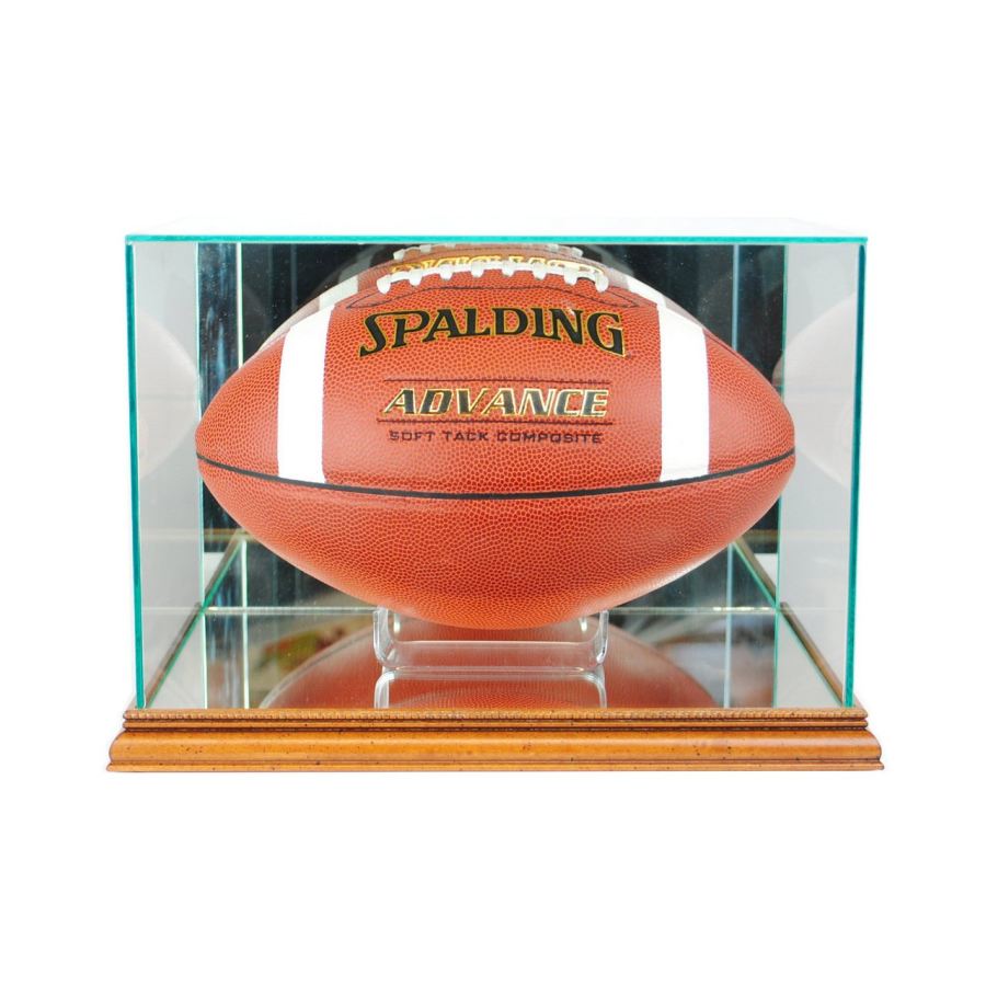 Football Rectangle Glass Display Case Free Shipping Memorabilia