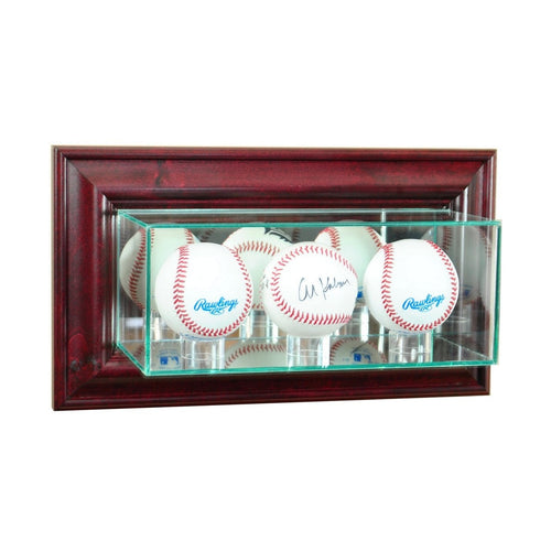 Wall Mounted Triple Baseball Display Case