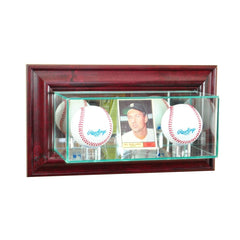 Perfect Cases Wall Mounted Baseball Display Case - Cherry Perfect Cases Wall Mounted Baseball Display Case - Cherry