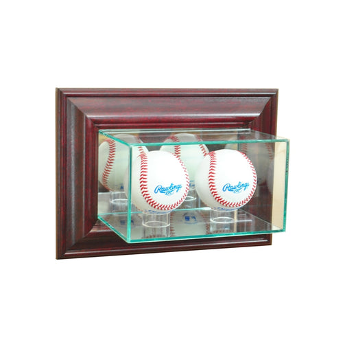 Wall Mounted Double Baseball Glass Display Case
