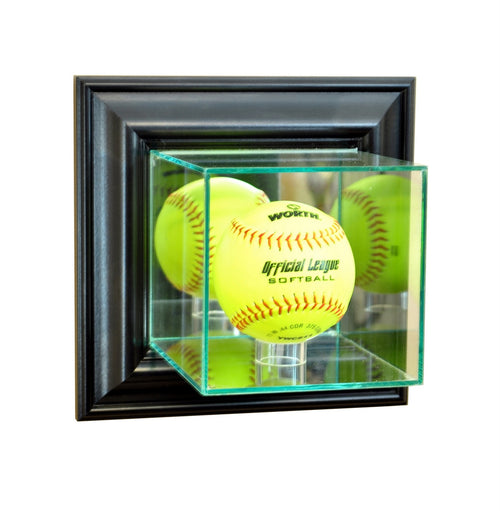 Wall Mounted Softball Glass Display Case