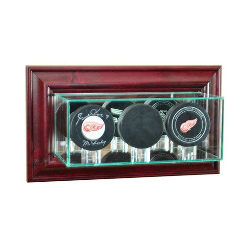 Triple Hockey Puck Glass Display Case | Free Shipping | UV Protection - Memorabilia Displays Triple Hockey Puck Glass Display Case | Free Shipping | UV Protection - Memorabilia Displays