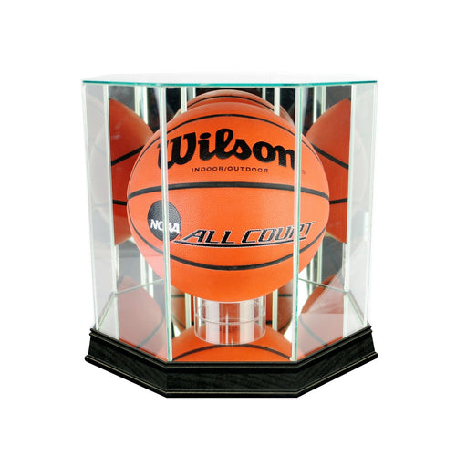 Basketball Octagon Glass Display Case black sport