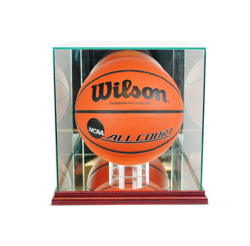 Basketball Rectangle Glass Display Case cherry