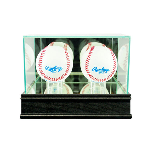 Double Baseball Glass Display Case black sport