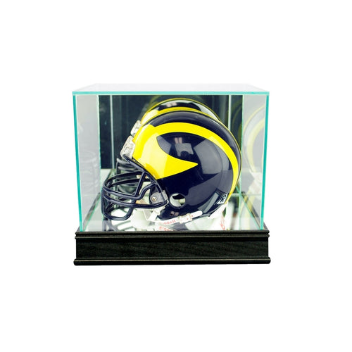 Mini Football Helmet Glass Display Case black sport