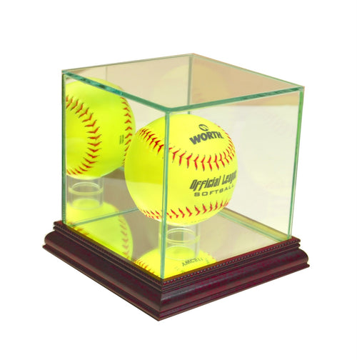 Black Football Display Case With Mirror Back by Studio Décor Black Football Display Case With Mirror Back by Studio Décor