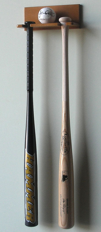 Two Baseball Bat and One Ball Wall Mount Holder