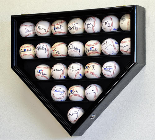 Twenty Three (23) Baseball Home Plate Wood Display Case