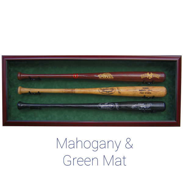 Three Baseball Bat Custom Hand Crafted Wood Cabinet Display Case ...