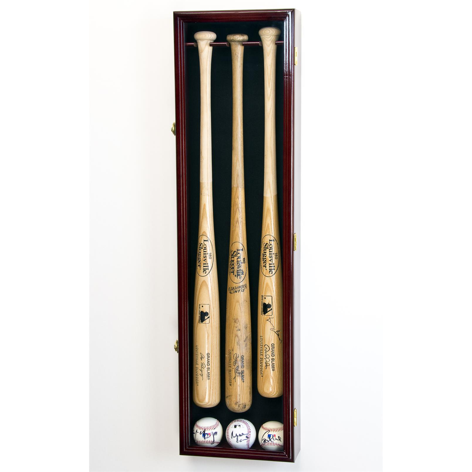 Baseball Bat And Ball Wood Cabinet Case | Shipping - Displays