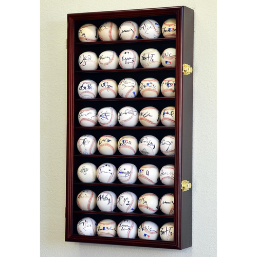 Forty Baseball Square Wood Display Case