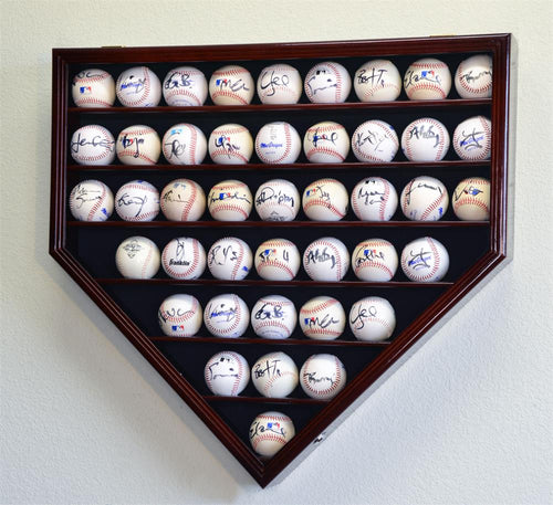 Forty Three Baseball Home Plate Wood Display Case