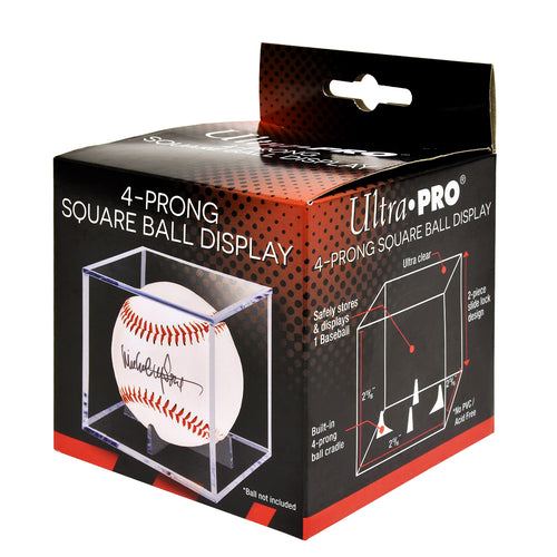 Baseball Clear Square Holder With 4 Prong Cradle by Ultra Pro