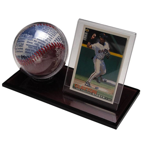Acrylic Baseball And Card Holder Display Cases
