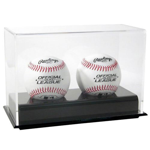 Two Baseball Display Case Acrylic Base