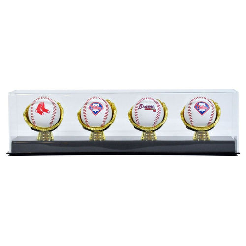 Four Gold Glove Baseball Display Case Cases