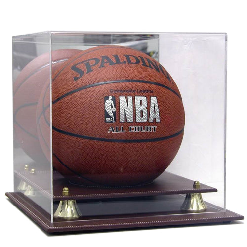 Executive Leather Acrylic Basketball Display Case