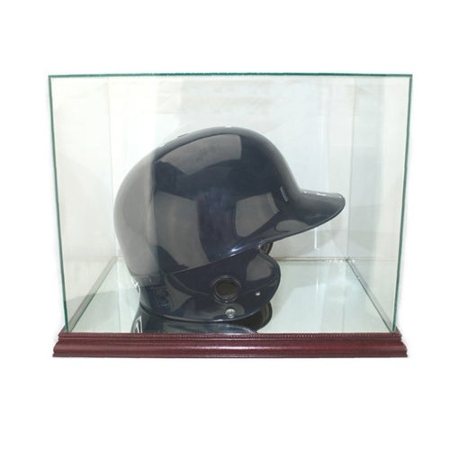 Baseball Helmet Rectangle Glass Display Case