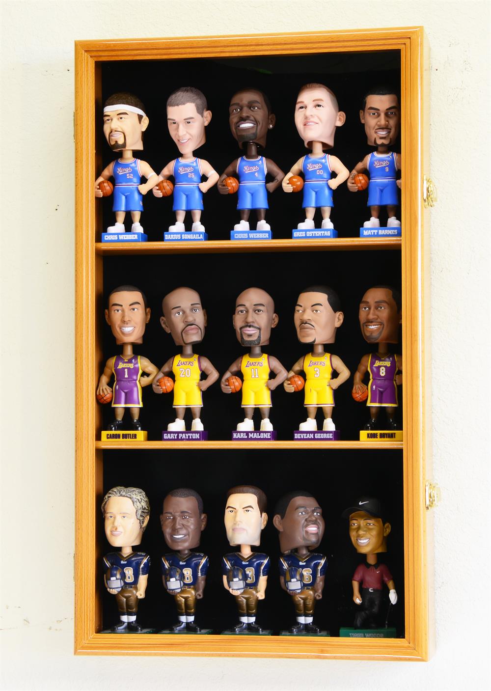 Bobblehead Wood Display Case Holds Up To 18 Bobbleheads