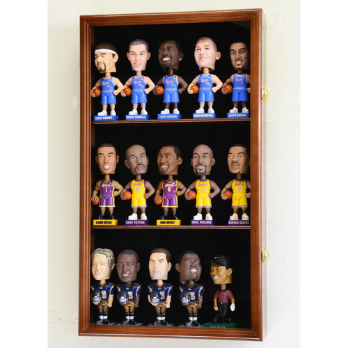 Bobblehead Wood Cabinet Display Case - Holds Up To 18 Bobbleheads