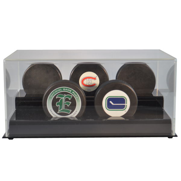 Five Hockey Puck Display Case Acrylic Base | Free Shipping ...