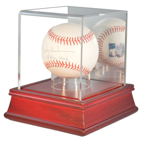 Baseball Cherry Wood Base Display Case