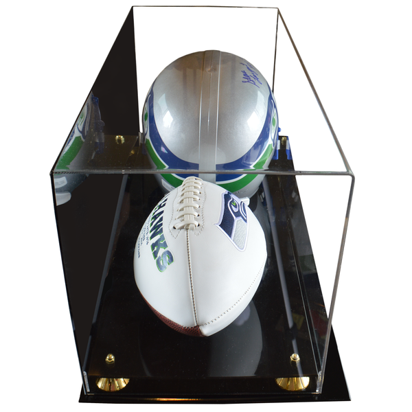 Full Size Football Helmet And Football Premium Display Case
