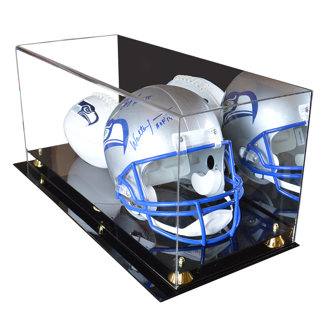 Full Size Football Helmet And Football Premium Display Case
